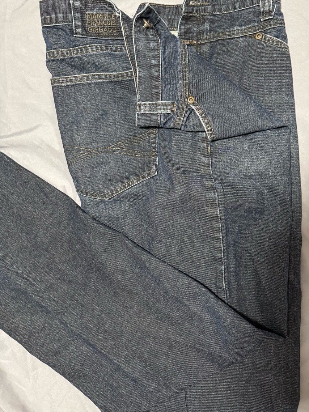Marthe’ Francois Girbaud Men's Jeans Size 40x32 Blue X Button Regular Fit Dark